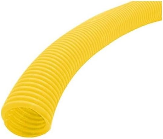 Electriduct Split Wire Loom Tubing Polyethylene Corrugated Flexible Conduit - 3/8" Nominal Size - 100 Feet - Yellow