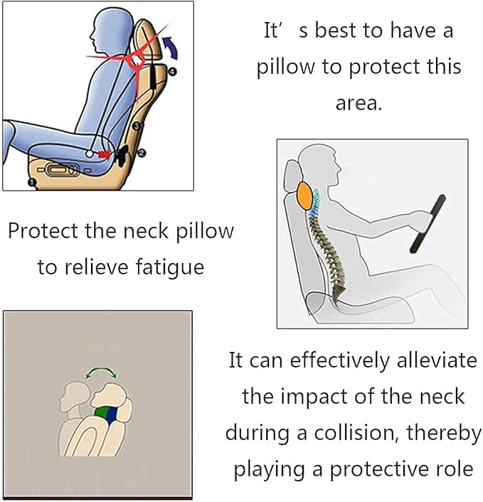 Sexysamba Car Headrest Pillow,Cartoon Neck Pillow for Car,Comfortable Soft Seat Pillow for Driving,Head Rest Cushion,Cute Neck Pillow for Travelling and Home 2Pcs (Pink)
