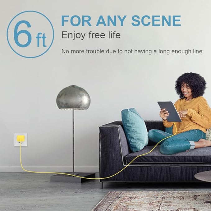 iPhone 17 16 15 Charger Fast Charging 3 Pack USB C Charger Block Type C Chargers 6FT Cord Wall Chargers Compatible with iPhone Air/17/17 Plus/17 Pro/17 Pro Max/16/16 Plus/16 Pro/16 Pro (Yellow)