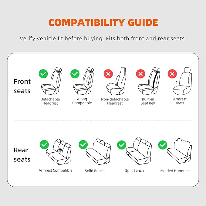 KEYOOG Premium Nappa Leather Car Seat Covers Full Set, Universal Fit for Most Sedans, SUVs - Waterproof & Breathable, Compatible with Honda Civic, Toyota Corolla, Jeep Cherokee/ 5-Seater, Luxury Brown