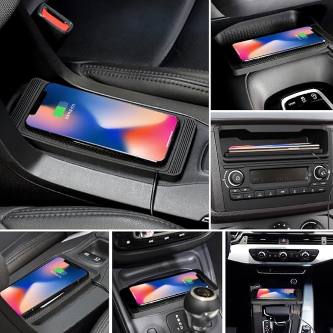 Wireless Charging Pad for Car for Maxure Outdoor Auto abdeckplane, 15W Fast Wireless Charger Mat Non-Slip Silicone Car Center Console Phone Charging Pad,A/15W-Type-c