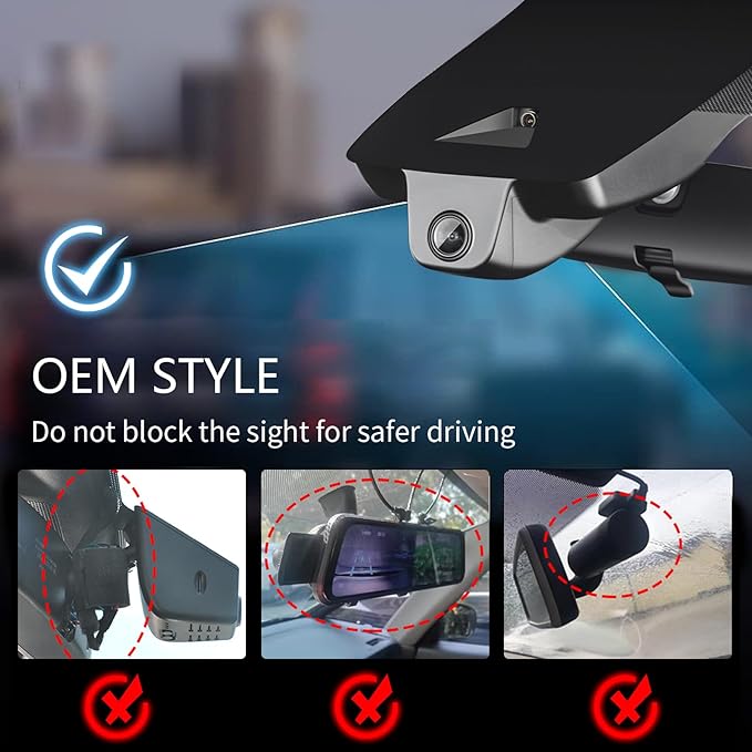 Front 4K HDR Dash Cam STARVIS 2 IMX678, Custom Fit for Toyota Highlander & Hybrid Gen3 UX50 2017-2019 (Model B), LE Limited L XLE etc, 5GHz WiFi, GPS, 64GB Card