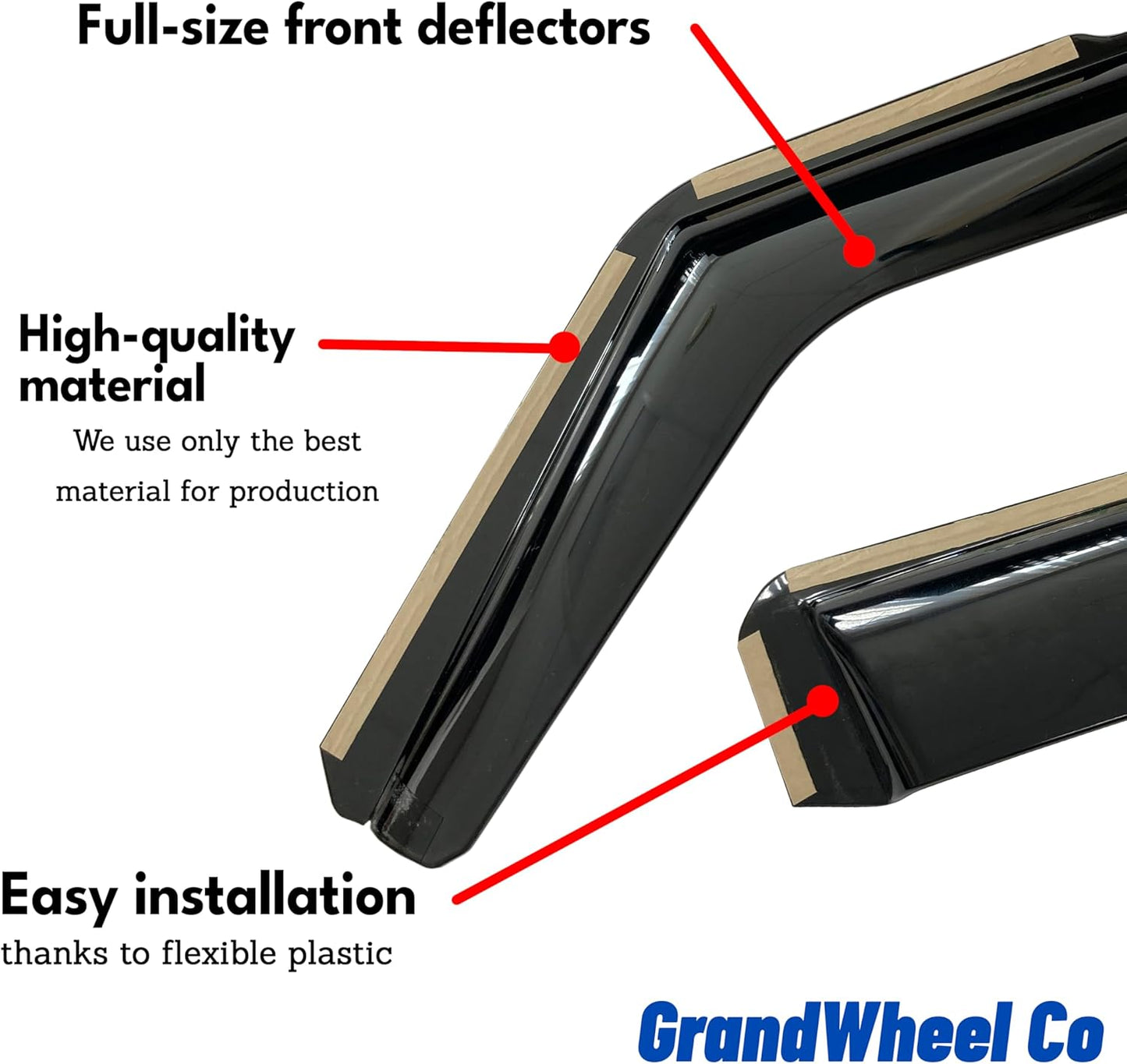 Window Deflectors Smoke Tinted in-Channel Side Window Vent Visor Deflectors Rain Guards Compatible with Outback 2020-2025 - 4pcs. GW0884