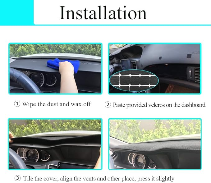 Dash Cover Mat Custom Fit for Ford F150 F250 Expedition F150 Heritage 1997 1998 1999 2000 2001 2002 2003 w/o Climate Sensor w/o Light Sensor, Dashboard Cap Pad Carpet Protector (97-03 dark gray)J61