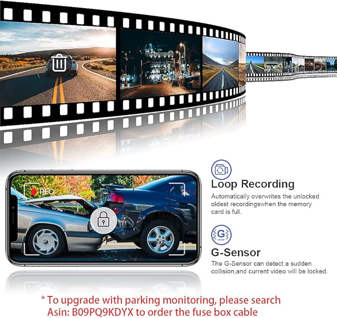 Fitcamx 4K Dash Cam Suitable for Volvo S90 V90 2017-2021 & XC60 2018-2021 T5 T6 (Model A), OEM Factory Look, 2160P UHD Video, Built-in WiFi &APP, Loop Recording, Gravity Sensor, Plug&Play, 64GB Card