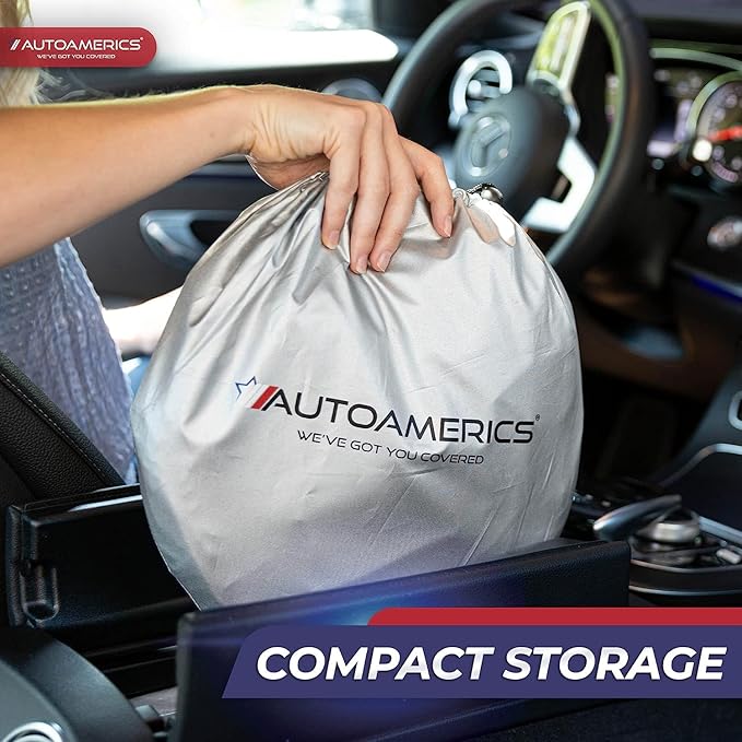 1-Piece Windshield Sun Shade - Foldable Car Front Window Sunshade for Cars SUV Truck Heat Blocker Visor Protector Blocks Max UV Rays and Keeps Your Vehicle Cool (Small = 59 x 28.5 inches, Palm Trees)