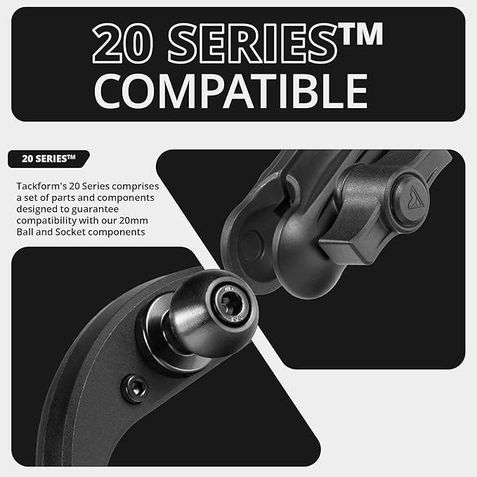 Tackform Link Vent Phone Mount Compatible with 2016-2023 Toyota Tacoma and 2014-2021 Toyota Tundra | Aluminum | Zero Slip | Compatible with MagSafe | Universal Magnetic Holder | 2" Arm | Orange Knob