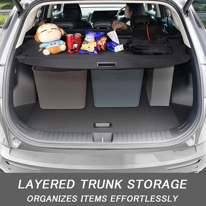 Cargo Cover for Audi Q5 SQ5 2024-2018 (Not for Q5/SQ5 Sportback and All New Q5/SQ5) Retractable Trunk Cover Security Shielding Shade Cargo Luggage Cover Trunk Privacy Protection