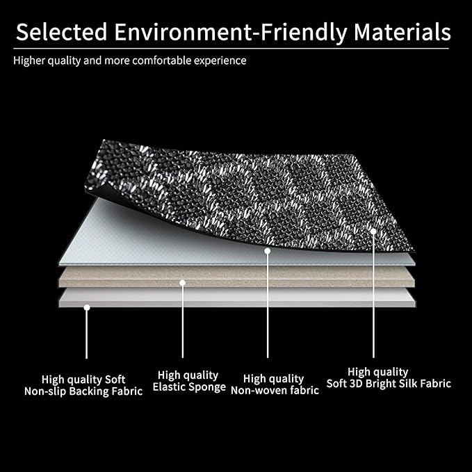 Luxury Full Coverage Car Seat Covers, Premium Breathable 3D Diamond Pattern Fabric, All-Season Automotive Interior Seat Protectors, Universal Fit for Sedan SUV Truck (2 Fronts Black)