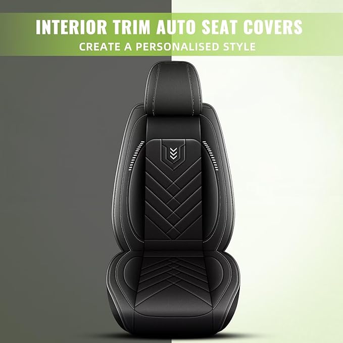 AOMSAZTO Car Seat Covers Fit for GMC Terrain 2020-2026: Full Set Waterproof Faux Leather Automotive Seat Covers Vehicle Seat Cushion Protector Car Interior Covers(5 Seats Black)