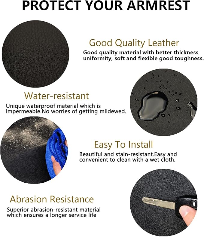 Compatible with Center Console Armrest Cover for Honda CRV 2017 2018 2019 2020 2021 Leather Arm Rest Storage Box Lids Cushion Protector Pad