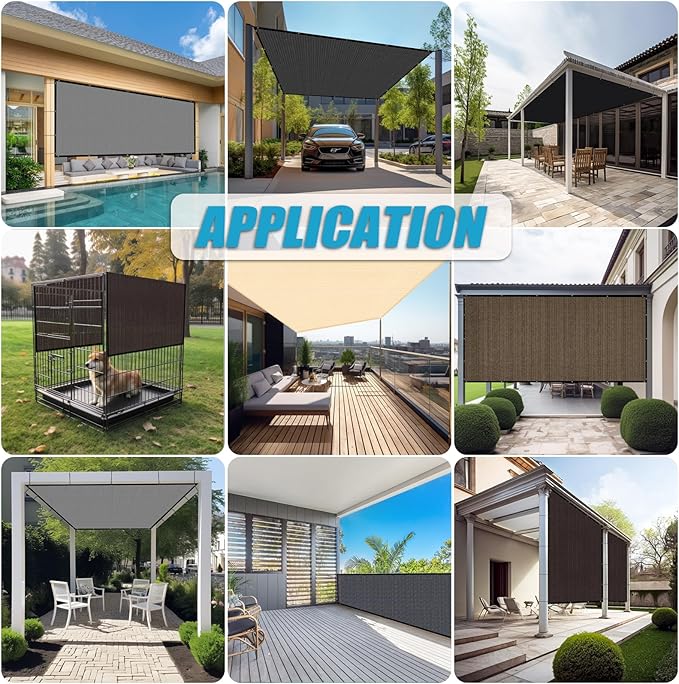 Amagenix 90% Shade Fabric 12'X 21' Sand Sun Shade Cloth with Grommets for Pergola Replacement Shade Cover Canopy, Heavy Duty, Cable Zip Ties Included (We Customized)