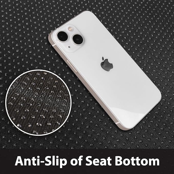 CAR PASS 3D Foam PU Leather Car Seat Covers, Universal Seat Covers Full Sets for Trucks SUV Sedan Automotive Seat Covers Armrest Airbag Compatible Waterproof Comfortable Faux Nappa Leather All Gray