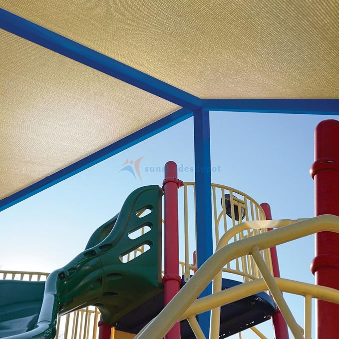 TANG Sun Shade Fabric Roll 8'x11' Shade Cloth for Garden Beige HDPE Mesh Shading Pergola Cover Replacement Canopy, 95% Blockage Sunshades for Outdoor Patio Backyard Plant