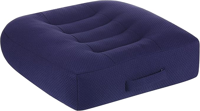 WSGJHB Large Seat Cushion, Extra Thick Booster Seat Cushions for Office Chairs Long Sitting Office Workers, Car Drivers, Relieves Back Pain, Breathable, Anti-Slip, 18x18x4.7 inchs, Blue