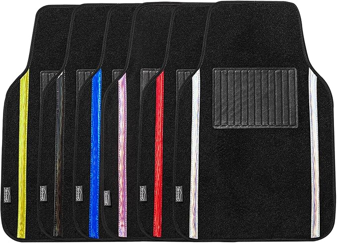 FH Group Universal Fit Car Floor Mats β All-Purpose Carpet Floor Mats & Protectors for Cars, SUVs & Trucks, Durable Automotive Carpet Mats, Blue & Black