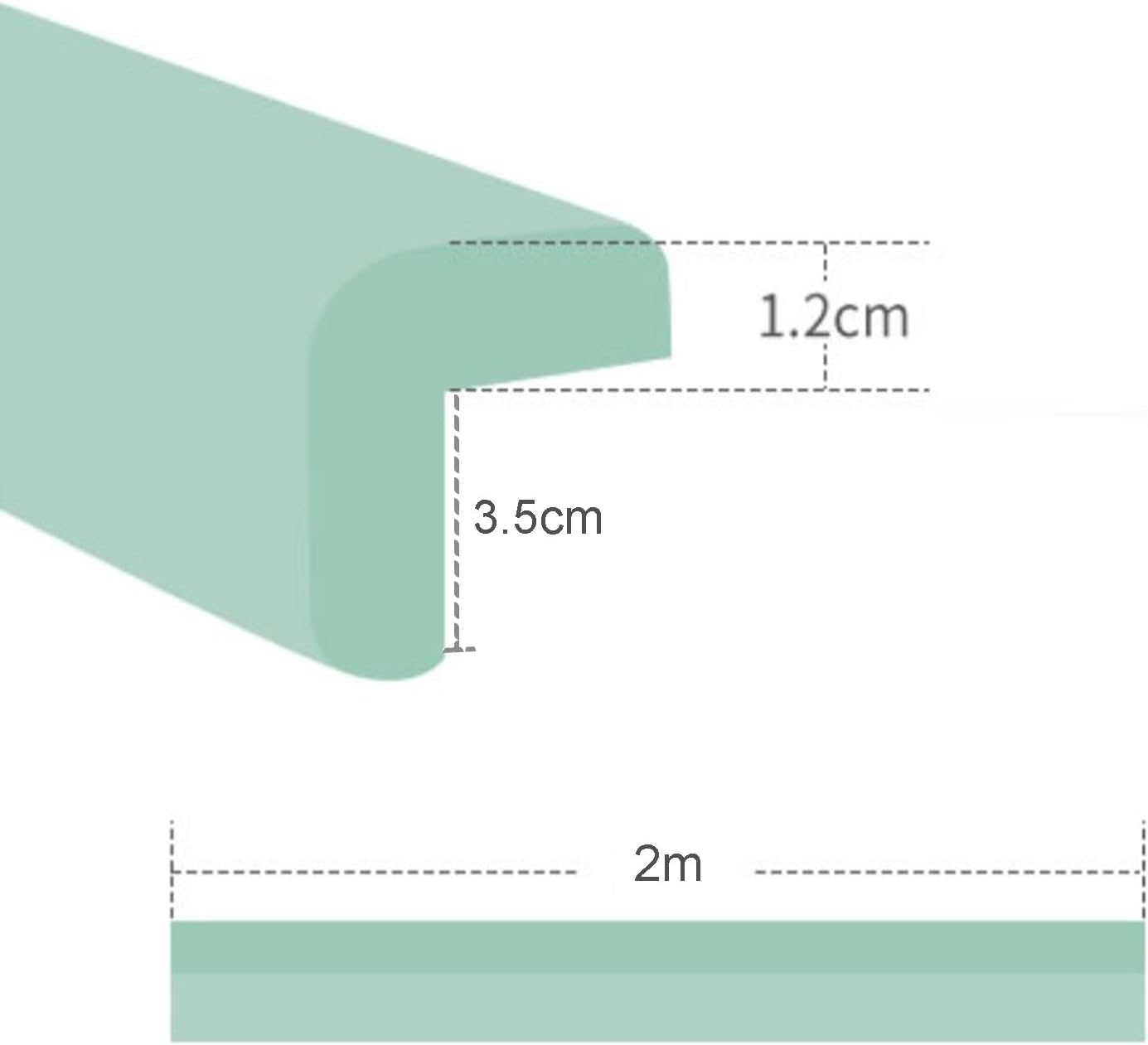 XPLKQXE Sharp Edge Safety Corner Edge Foam Padding, Edge Guards Bumpers Adhesive, Edge Corner Protector Guards for Table Edges & Sharp Corners(Green-B,10pcs)