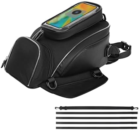 Motorcycle Tank Bag for Triumph Street Triple 2017-2023, Magnetic & Strap Mount Tank Bag for Motorcycles, Motorcycle Touring Navigation Luggage Bag Tank Bags,A Strap