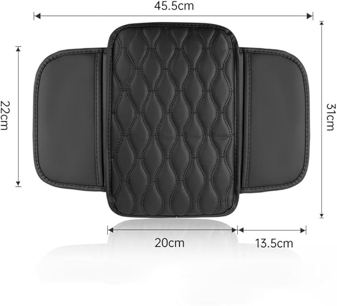 Car Armrest Pad for Genesis GV80 GV70 SUV GV60, Waterproof Center Console Cushion Pad Cover Armrest Storage Box Mat Protection Interior Accessories,A-Grey