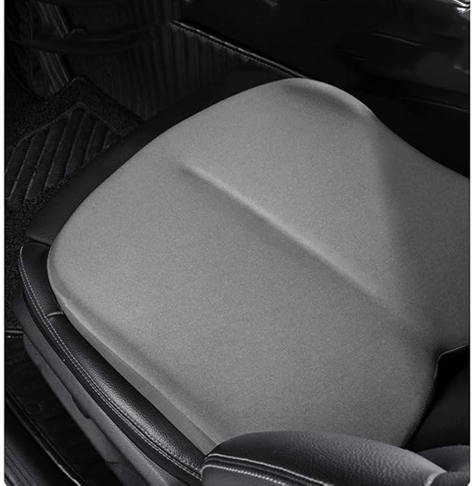 Adult Car Booster Seat Cushion, Car Seat Driver Height Boost Mat Memory Foam Car Seat Cushions Pad Improve Driving View Non-Slip 3D Office Chair Cushion Pressure Relief (Brown)