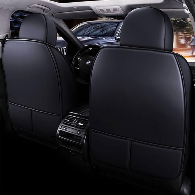 for Toyota RAV4 2008-2025 Car Seat Covers, Full Coverage Customized Seat Covers Premium Leather Waterproof Stain-Resistant Easy to Install (Full Set, Black)