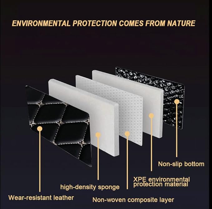 Car Floor Mats Automotive Floor Mats Vehicle Specific All Weather Protection Custom Compatible with Most of 98% Cars SUVs (Beige and Brown)