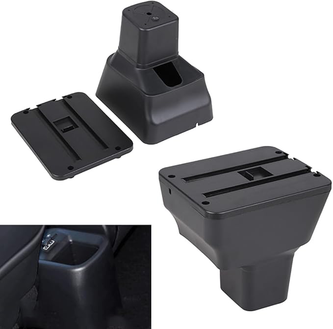 AULPHIKE Compatible with Nissan Versa Armrest 2020-2024 Center Console Organizer Armrests Double Layer Storage Space with Cup Holder