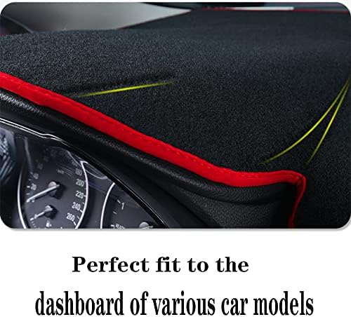 Dash Covers for Jeep-Cherokee 2014-2021,Polyester Car Dashboard Cover,Dash Board Protecter Cover,Interior Car Dash Board Covers Mat,Red