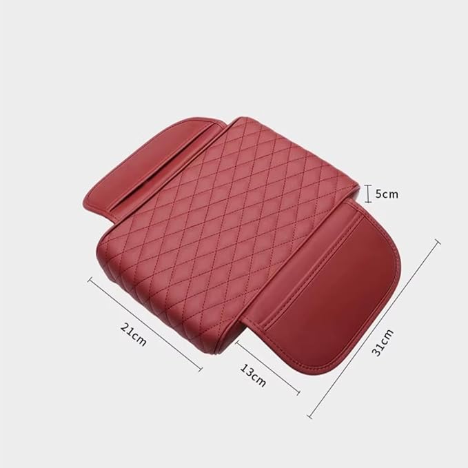 Car Armrest Pad for Lexus GX J150 J120 GX 460 400 GX OR Leather Armrest Box Mat Center Console Cushion Pad Universal Armrest Seat Box Cover Protector,Black, normal