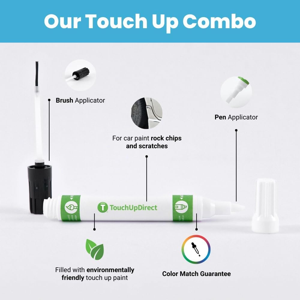 TouchUpDirect 209 Black Sand Pearl Compatible with Toyota Exact Match Touch Up Paint Combo - Essential Kit