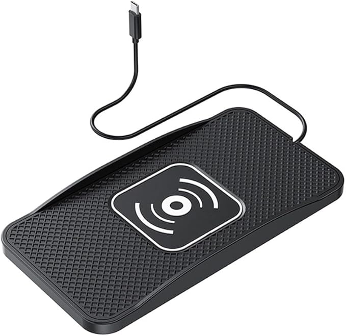 Wireless Car Charger Pad for Ford Mustang 2000-2026, Type-C/USB 20W Car Wireless Charger Non-Slip Phone Charging Pad Car Accessories,A 30cm Cable Type-C Plug