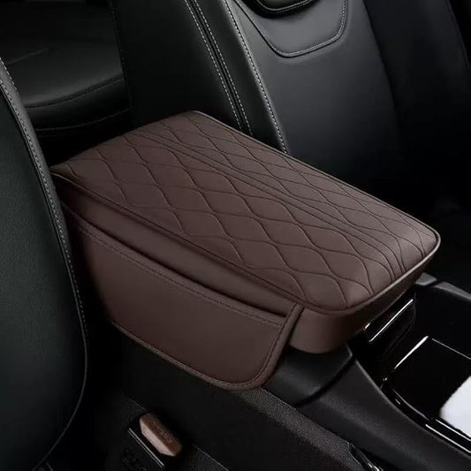 1 Pack Car Center Console Cover Custom Fit for 2024 2025 Lexus GX550 550h, Leather Memory Foam Armrest Cushion Protector, Anti-Scratch Durable Armrest Pad,Coffee Brown