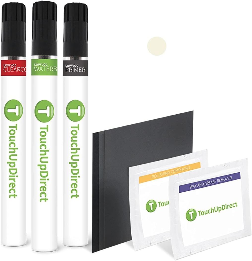 TouchUpDirect 070 Blizzard Pearl Tricoat Compatible with Toyota Exact Match Touch Up Paint Brush - Platinum Kit