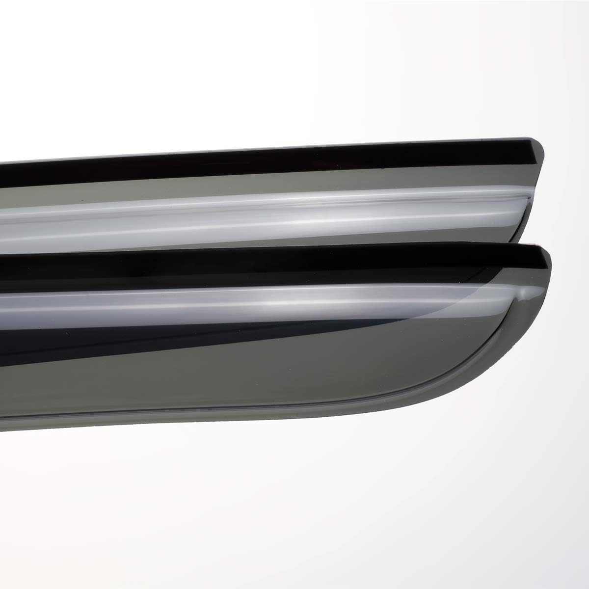 4pcs Outside Mount Style Window Rain Guards Durable Side Window Wind Deflectors Dark Smoke Vent Window Visors Compatible with 2003-2005 Ford Excursion
