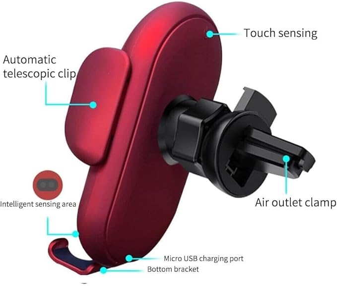 Smart Car Wireless Charger Phone Holder, Smart Sensor Car Wireless Charger, Fashion Car Charger (Blue)