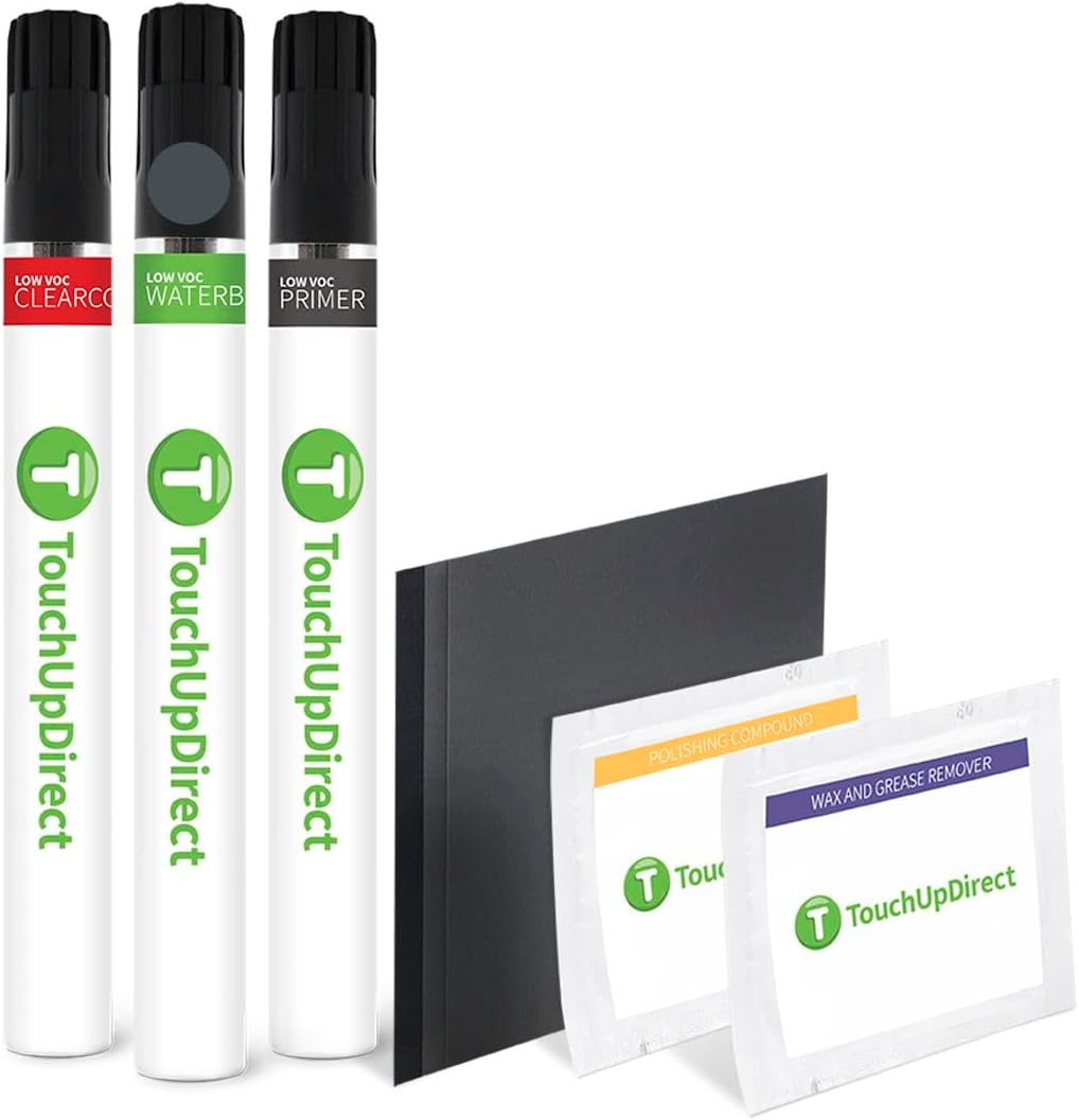 TouchUpDirect 1M2 Guardian Gray Compatible with Toyota Exact Match Touch Up Paint Brush - Platinum Kit