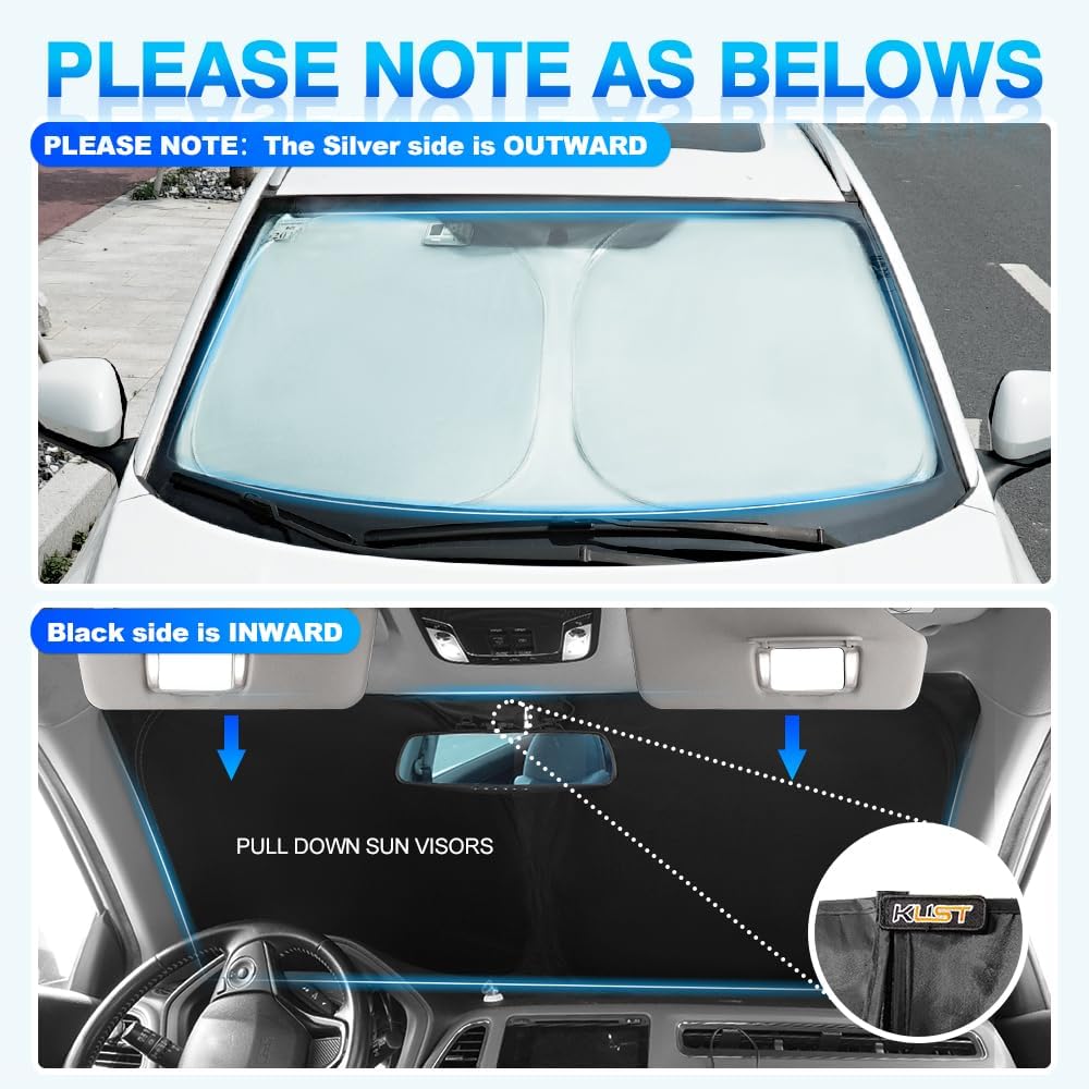 KUST Windshield Sun Shade for 2016-2022 Lexus RX 350 450h Accessories Sunshade Window Sun Visor Protector Foldable Blocks UV Rays Keep Your Car Cooler