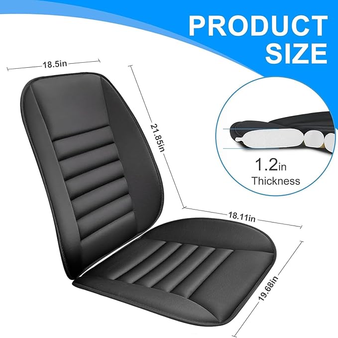 ‌Car Seat Cushion Back Support Pillow for Toyota Fj Cruiser 2007-2014, Ergonomic Pain Relief Cushion, Memory Foam Lumbar Support for Driving, Adjustable & Washable Auto Pad, Dark-Gray
