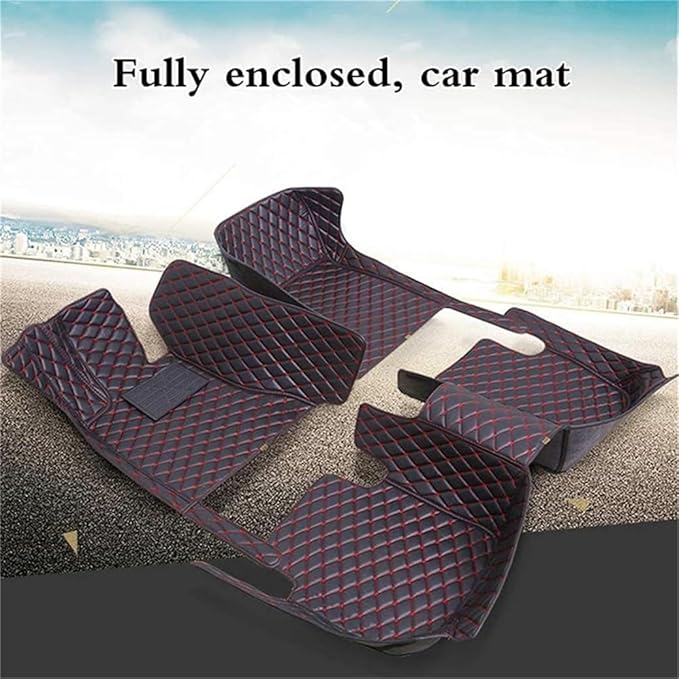 Custom Car Mats All Weather Fit Automotive Floor Mats PU Leather Protector Mat for Most Sedan, SUV, Truck Floor Mats (Blue)