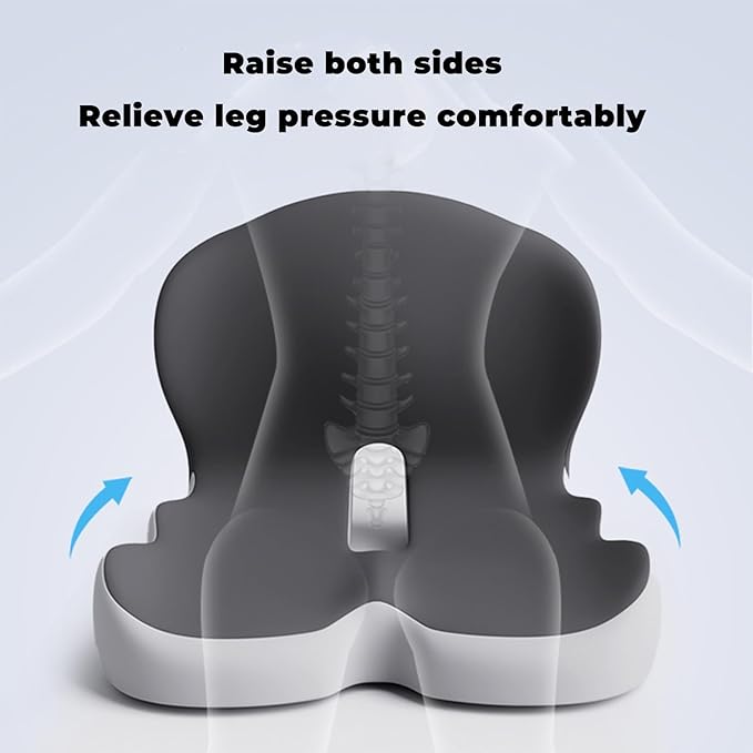 Back and Seat Cushion, Soothe+Cushion,Car Seats with Lumbar Support,Memory Foam Non Slip Skin with Back Support for Office Chair, Car (Green)