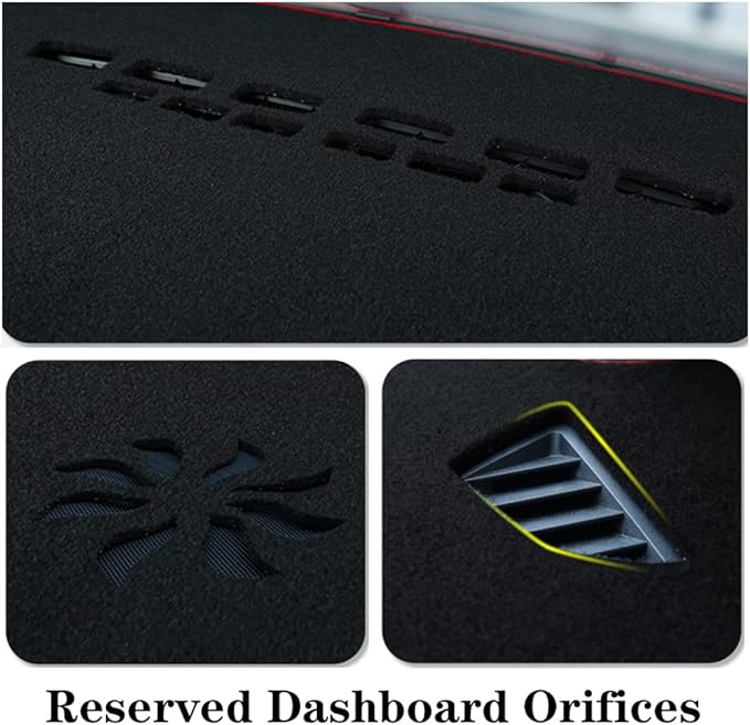 Dashboard Cover for Chevy Silverado Trail Boss LT 2022-2024,Polyester Dash Covers mat,Car Dash Board Protecter Cover,Interior Dash Covers Pads,Red