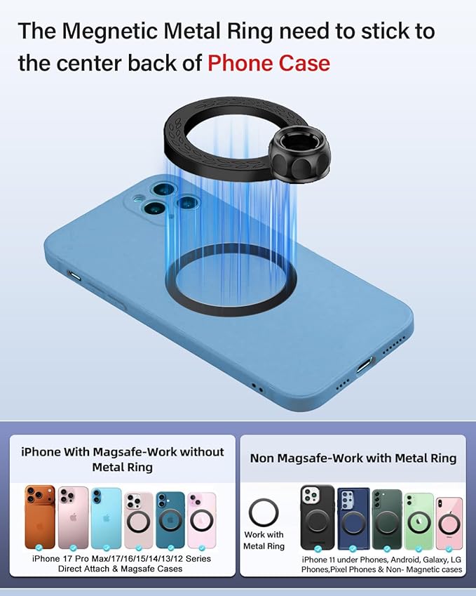 PZK Car Phone Mount for Toyota Camry 2007 2008 2009 2010 2011 Accessories Custom Air Vent Car Phone Holder Compatible with Magsafe Hands Free 360° Rotation Cell Phone Automobile Cradles
