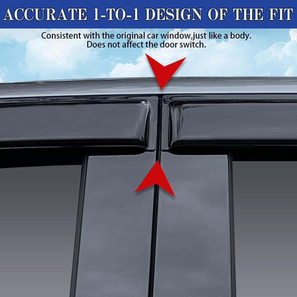 Rain Guards for Mazda CX-5 2013-2016, Tape-on Side Window Deflectors for Mazda CX-5, Window Visors for Mazda Cars, for Mazda Car Accessories 4 Rain Guards ＆ 2 Car Coasters