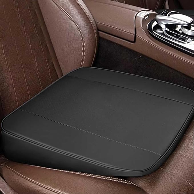 Memory Foam Car Seat Cushion for BMW X5 G05 2018-2023, Wedge Booster Lumbar Support Pad for Drivers Office with Non-Slip Base,Brown-4cm