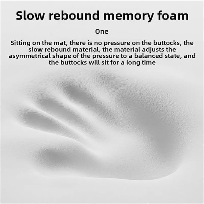 Memory Foam Car Seat Cushions with Lumbar Support - Cool and Breathable Comfort for Car and Office Use(3,40x40cm)