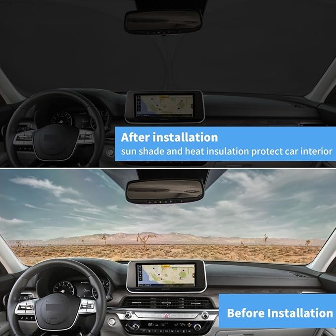 Windshield Sun Shade for 2018-2025 2026 Chevy Traverse (LS, LT, RS, Redline, Premier, High Country), Front Window Sunshade for Chevrolet Traverse, Folable Sun Visor Cover Block Out Rays & Heat
