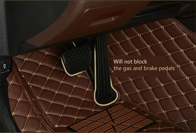 Custom Car Floor Mats for 96% Sedan SUV Sports Car Protection Full Coverage Pads Anti-Slip Leather Floor Lining All Weather Car Floor Mats (Green)