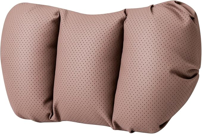 Car Neck Pillow & Lumbar Support for MINI F56 2022-2024 Ergonomic Breathable Mesh Auto Seat Back Cushion Headrest,Brown-Neck Pillow
