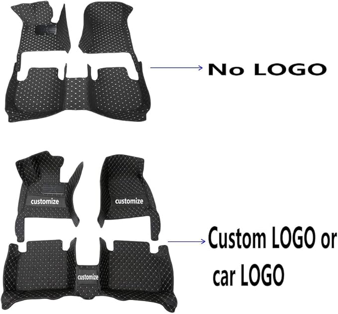 KaiLaiCarCustom Automotive Car Floor Mats for 99.99% Sedan SUV Sports Car Men Women Protection Full Coverage Pads Anti-Slip Leather Floor Lining (Black Mat Red Line, A - Diamond)