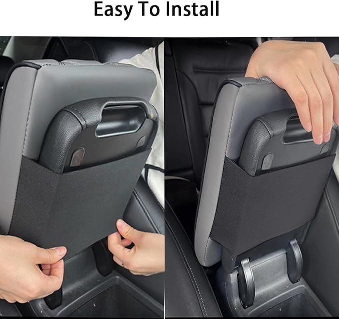 Car Armrest Pad for Volkswagen VW Atlas (7-Seater) 2018 2019 2020 2021 2022 2023 2024 2025 Memory Cotton Armrest Box Pad Center Console Scratch Pad Cushion Protector,Beige